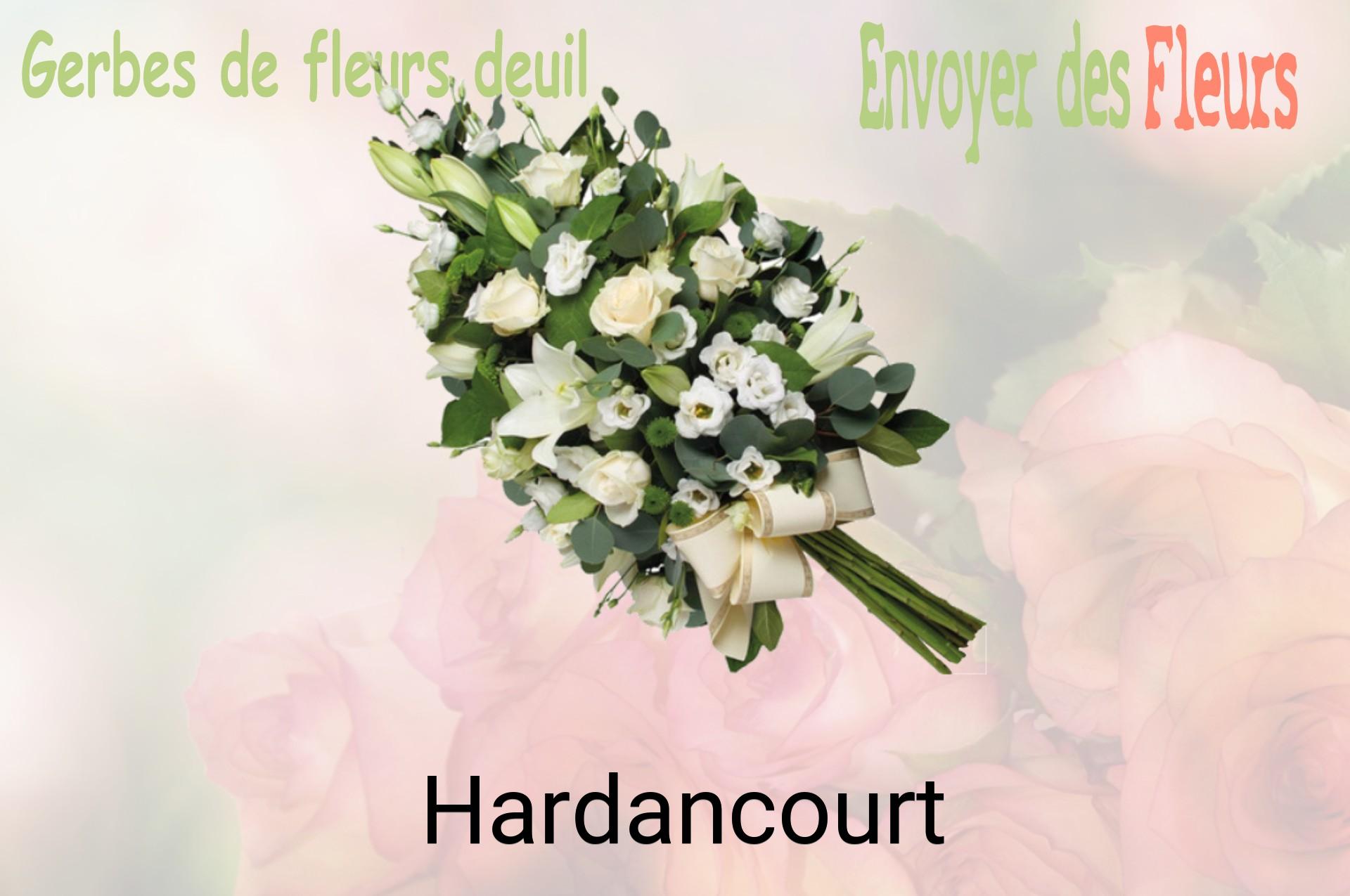 Gerbe de fleurs de deuil livrée à Hardancourt